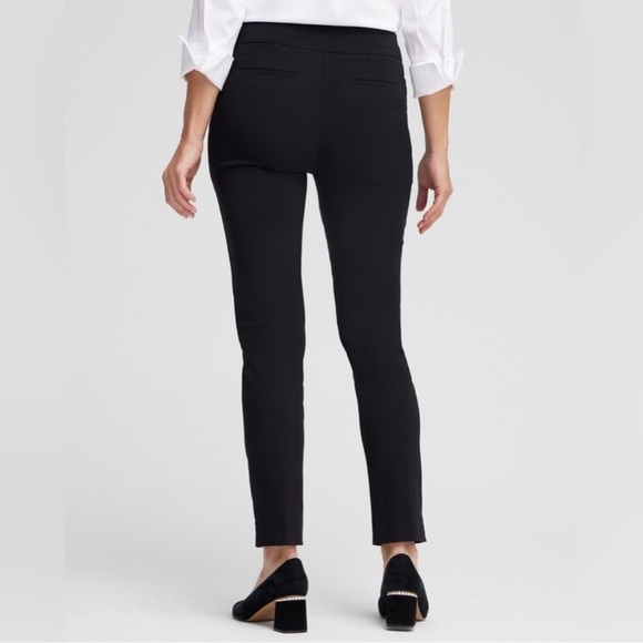 Chico’s Brigitte Basic Slit Ankle Pants pull-on stretch classic sz 12R - Picture 2 of 7